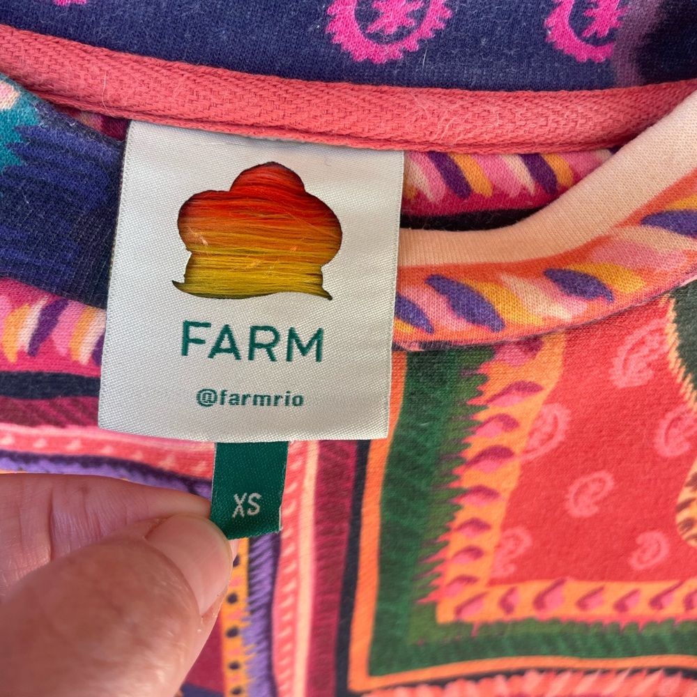 FARM @RIO Colorful Patterned Sweatshirt XS VIBRANT COLORS - Picture 2 of 9